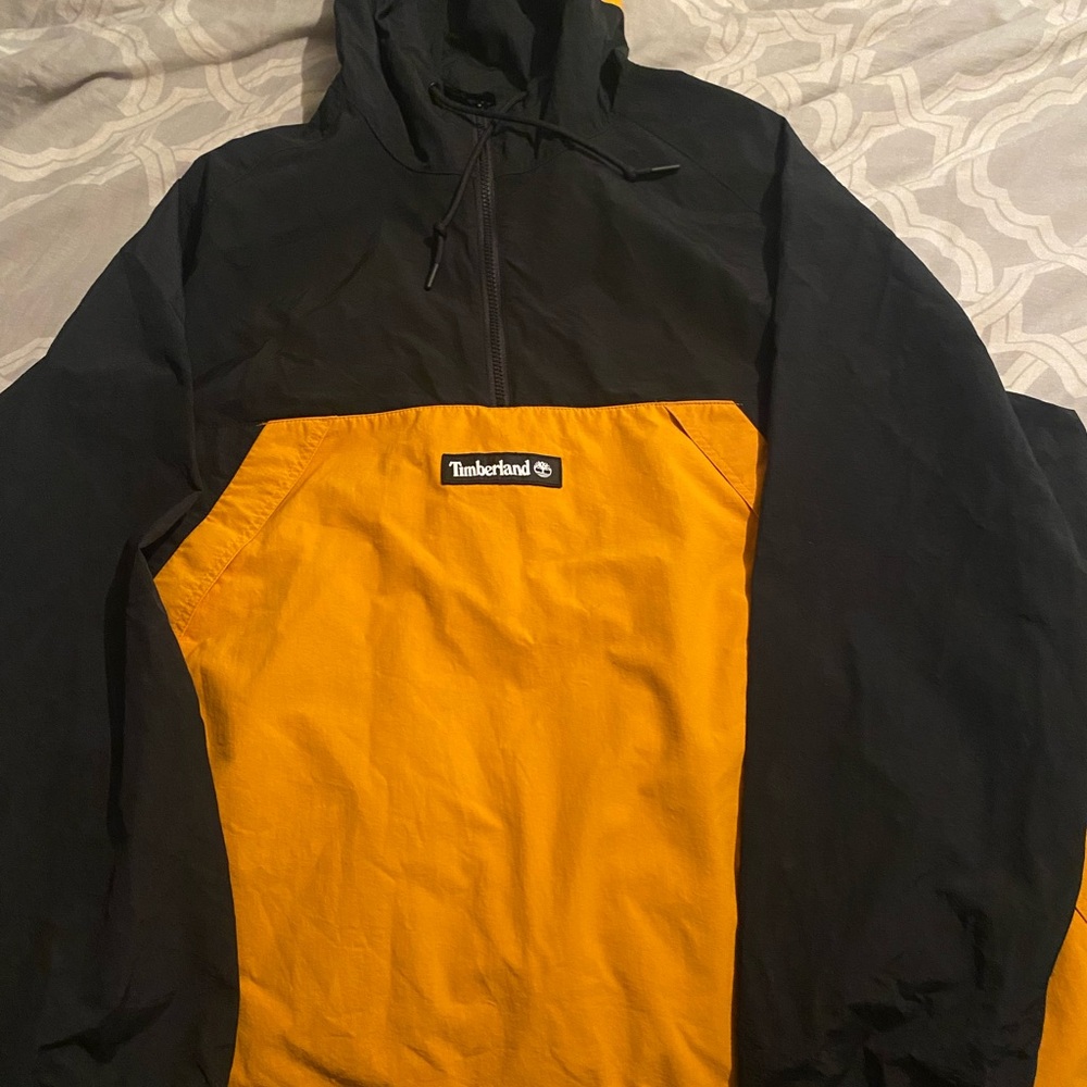 Timberland Men's Black and Orange Windbreaker